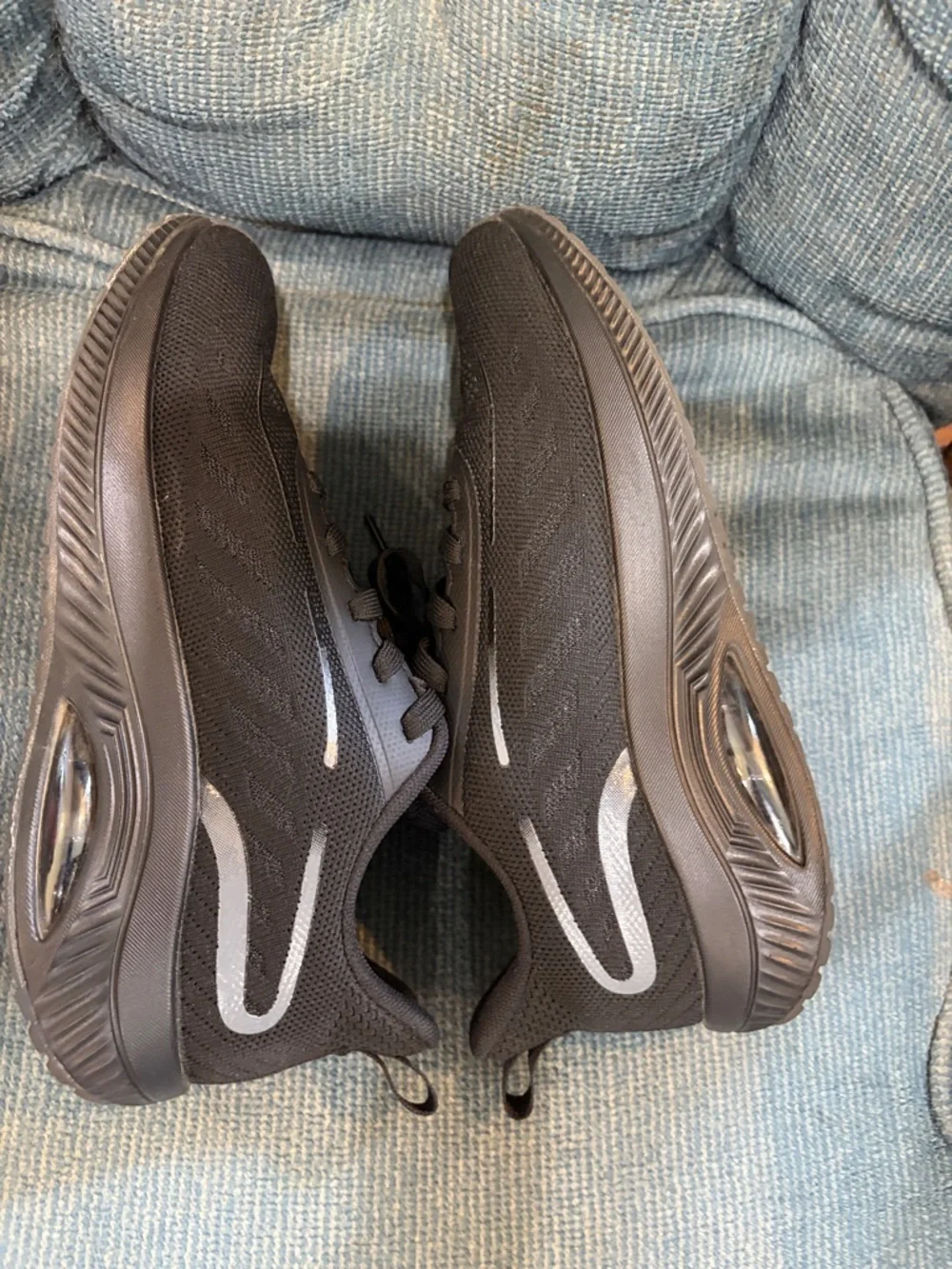 Women’s Black Athletic Running Shoes with Arch Support Plantar Fasciitis - Picture 5 of 9